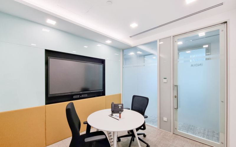 Meeting Room with Double Glazed Glass Partition